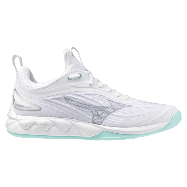Mizuno Wave Luminous 3 Hallenschuhe Damen - weiß/silber/türkis