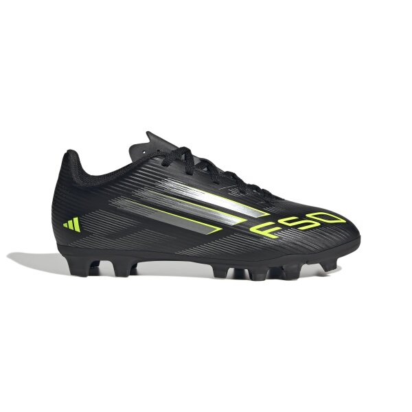 adidas F50 Club Hart- Und Aschenplätze Fußballschuhe Kinder Kinder - core black/iron met./lucid lemon