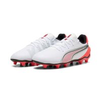 Puma King Match FG/AG Kinder - weiß/rot/schwarz