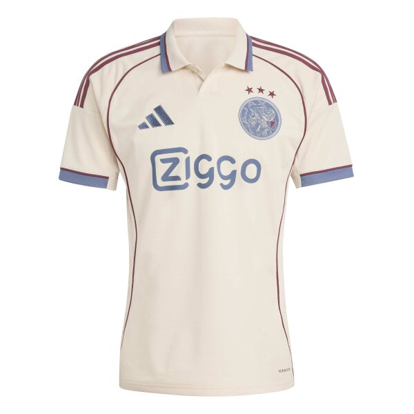 adidas Ajax Amsterdam Ausweichtriokt 25/26 Herren - beige/blau/rot