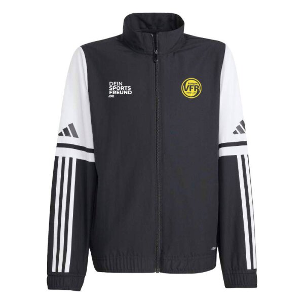 VfR Büttgen x adidas Squadra 25 Präsentationsjacke Kinder - schwarz/weiß/gelb