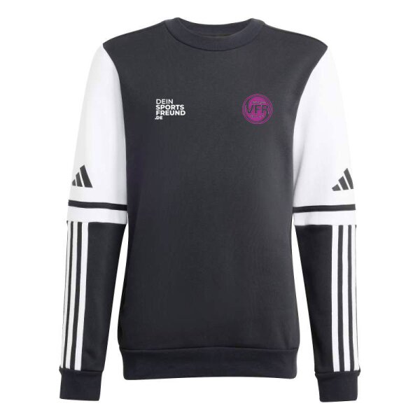 VfR Büttgen Radsport x adidas Squadra 25 Crew Sweatshirt Kinder - schwarz/weiß/pink