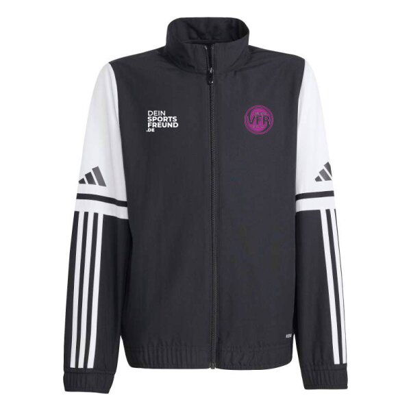 VfR Büttgen x adidas Squadra 25 Präsentationsjacke Kinder - schwarz/weiß/pink