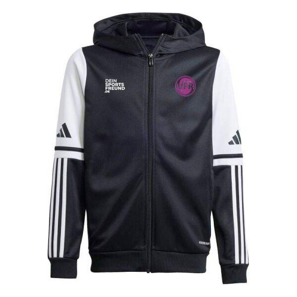 VfR Büttgen Radsport x adidas Squadra 25 Full-Zip Hoodie Kinder - schwarz/weiß/pink