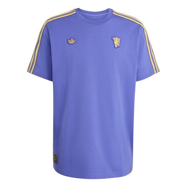 adidas Manchester United Terrace Icons T-Shirt 25/26 Herren - lila/gelb