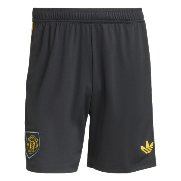 adidas Manchester United 3rd Shorts 25/26 Herren - schwarz/gelb