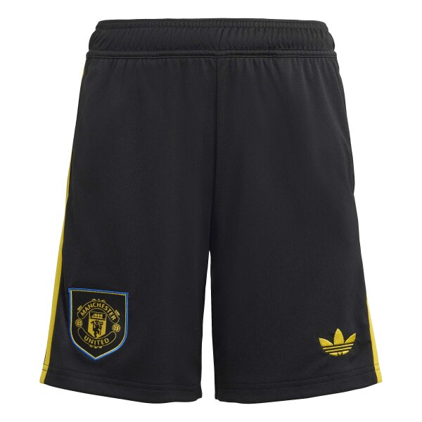 adidas Manchester United 3rd Shorts 25/26 Kinder - schwarz/gelb