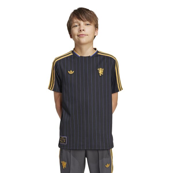 adidas Manchester United Terrace Icons Trikot 25/26 Kinder - schwarz/gelb