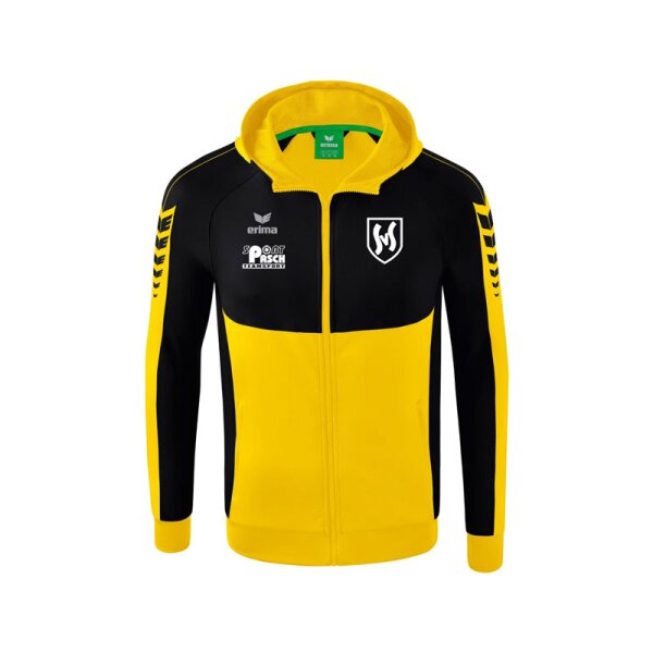 SV Schlebusch x Erima Six Wings Trainingsjacke mit Kapuze Herren - gelb/schwarz