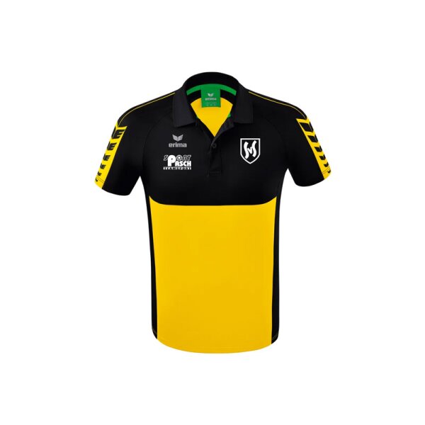 SV Schlebusch x Erima Six Wings Poloshirt Herren - gelb/schwarz