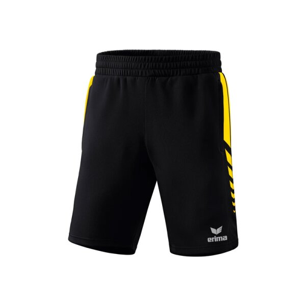 SV Schlebusch x Erima Six Wings Worker Shorts Kinder - schwarz/gelb