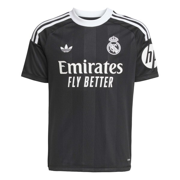 adidas Real Madrid Ausweich-Torhütertrikotset 25/26 Kinder - schwarz/weiß