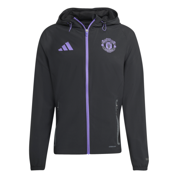 adidas Manchester United  Tiro 25 Competition Vis Tech Travel Jacke Herren - schwarz/lila