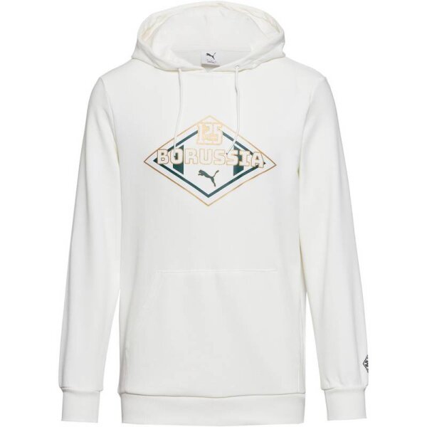 Puma Borussia Mönchengladbach FtblCulture Hoodie Herren - weiß/grün/gold