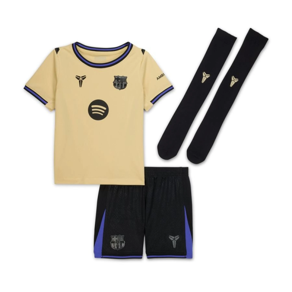 Nike FC Barcelona Trikotset Away 25/26 Kinder gold/schwarz/lila