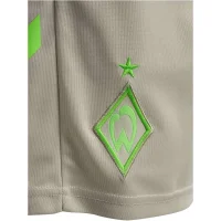 hummel SV Werder Bremen Shorts Away 25/26 Kinder - beige/grün