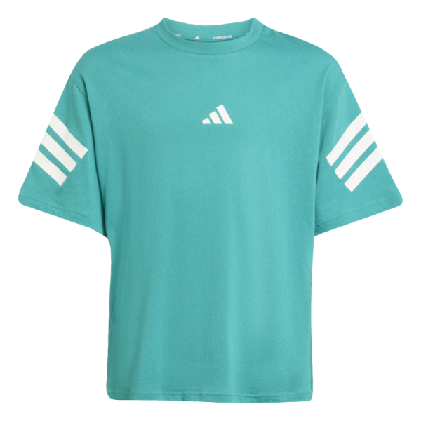 adidas Future Icons 3-Streifen Kids T-Shirt Kinder - türkis/weiß