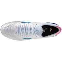 Mizuno Morelia Neo IV Beta Elite Mix SG Fußballschuhe Herren - weiß/blau/pink