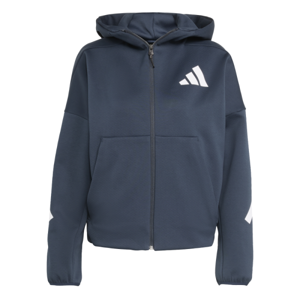 adidas Z.N.E. Zip-Hoodie Damen - navy/weiß