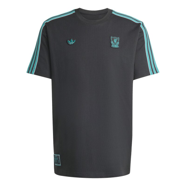 adidas FC Liverpool Terrace Icons T-Shirt 25/26 Herren - schwarz/türkis