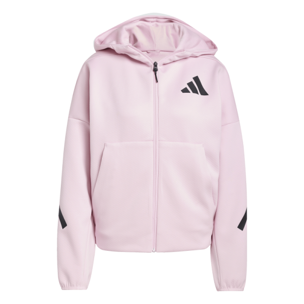 adidas Z.N.E. Zip-Hoodie Damen - rosa/schwarz