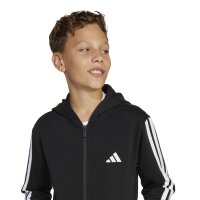 adidas Essentials Kapuzenjacke Kinder - schwarz/weiß