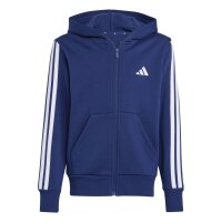adidas Essentials Kapuzenjacke Kinder - blau/weiß