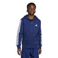 adidas Essentials Kapuzenjacke Kinder - blau/weiß