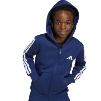 adidas Essentials Kapuzenjacke Kinder - blau/weiß