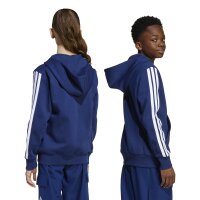 adidas Essentials Kapuzenjacke Kinder - blau/weiß
