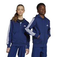 adidas Essentials Kapuzenjacke Kinder - blau/weiß