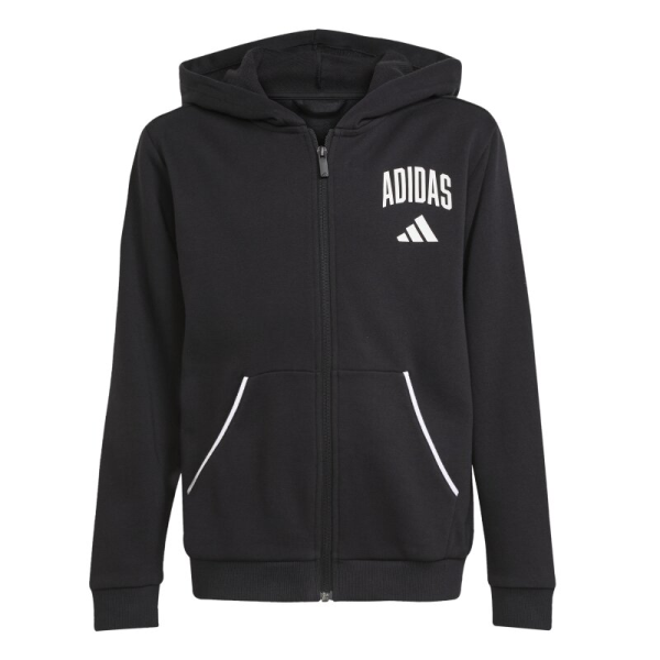 adidas Seasonals Essentials Collegiate Typography Full-Zip Hoodie Kinder - schwarz/weiß