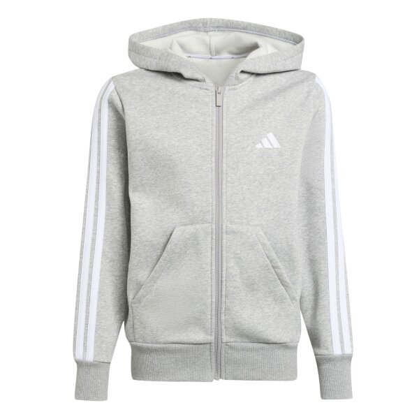 adidas Essentials Kapuzenjacke Kinder - grau/weiß