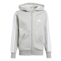 adidas Essentials Kapuzenjacke Kinder - grau/weiß