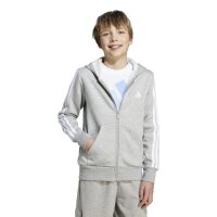 adidas Essentials Kapuzenjacke Kinder - grau/weiß