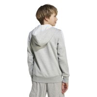 adidas Essentials Kapuzenjacke Kinder - grau/weiß