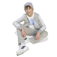 adidas Essentials Kapuzenjacke Kinder - grau/weiß