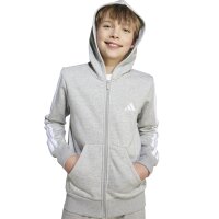 adidas Essentials Kapuzenjacke Kinder - grau/weiß