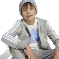 adidas Essentials Kapuzenjacke Kinder - grau/weiß
