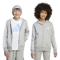 adidas Essentials Kapuzenjacke Kinder - grau/weiß