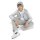 adidas Essentials Kapuzenjacke Kinder - grau/weiß