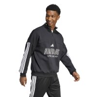adidas House Of Tiro Fleece 1/2-Zip Trainingsjacke Herren - black/white