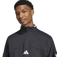 adidas House Of Tiro Fleece 1/2-Zip Trainingsjacke Herren - black/white