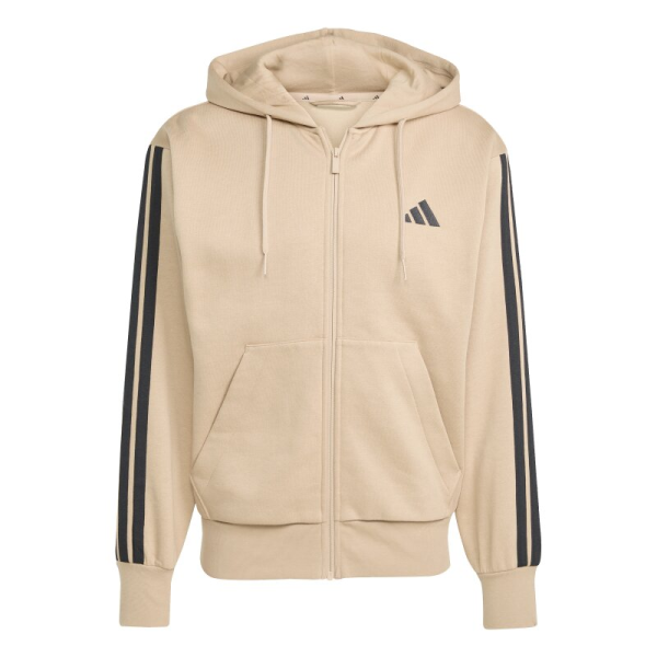 adidas Essentials 3-Streifen Kapuzenjacke Herren - braun/schwarz