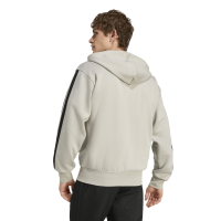 adidas Essentials 3-Streifen Kapuzenjacke Herren - grau/schwarz
