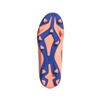 adidas F50 Club FG/MG Kinder Coral Blaze - orange/blau/weiß