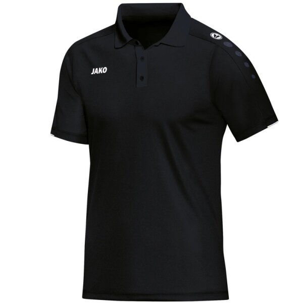 Jako Classico Polo Herren - schwarz/weiß - M