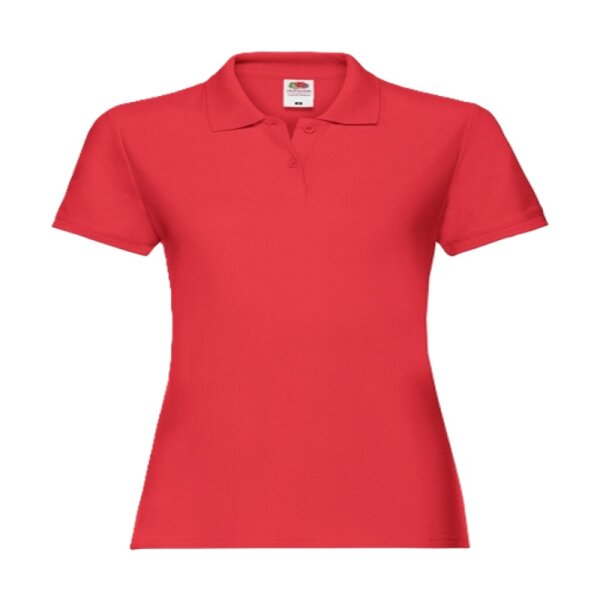Fruit of the Loom Ladies Premium Polo Damen - red
