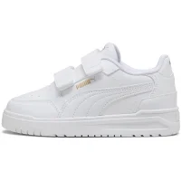 Puma Shuffle Downtown Lo Sneaker Kinder - weiß/gold