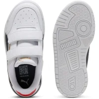 Puma Shuffle Downtown Lo Sneaker Kinder - weiß/schwarz/rot